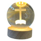 Esfera de Cristal 3D - Cruz biblia