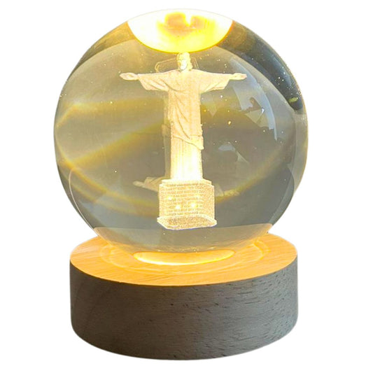 Esfera de Cristal 3D - Cristo Redentor